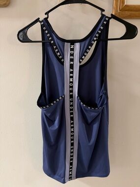 Under Armour Navy and Light Gray Racerback Training Tank